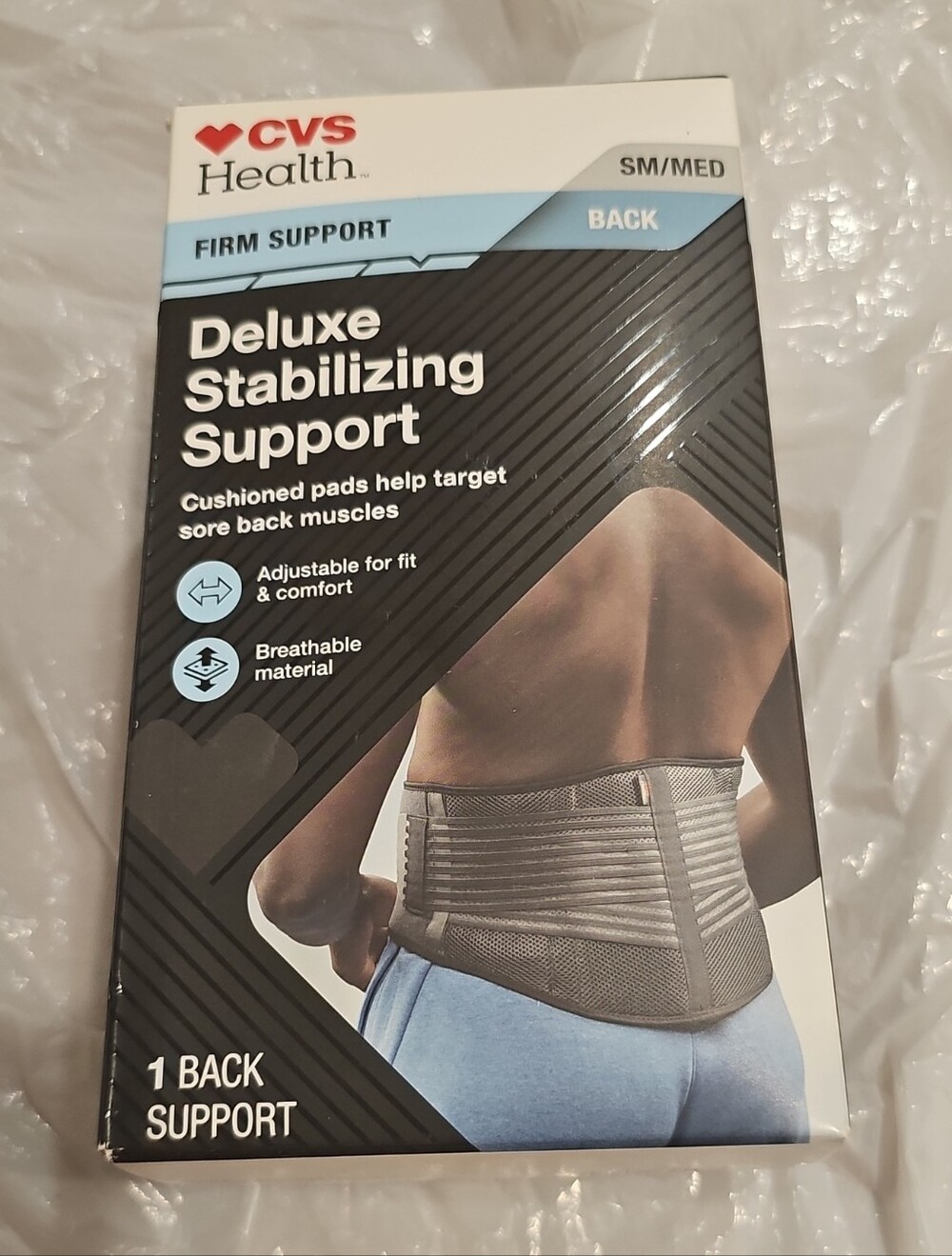 Deluxe Stabilizing Back Support - Gray (SM/MED)